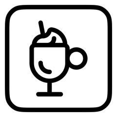 Editable frappe vector icon. Cafe, coffee shop, restaurant, drink, beverages. Part of a big icon set family. Perfect for web and app interfaces, presentations, infographics, etc