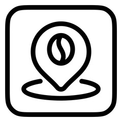 Editable coffee shop location vector icon. Cafe, coffee shop, restaurant, drink, beverages. Part of a big icon set family. Perfect for web and app interfaces, presentations, infographics, etc