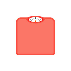 weight scales flat design vector illustration. Bathroom Floor Scales Icon Weight Measure Equipment Flat Vector Illustration