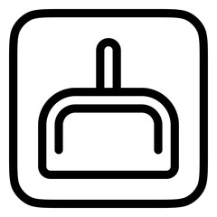 Editable dustpan vector icon. Part of a big icon set family. Perfect for web and app interfaces, presentations, infographics, etc
