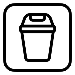 Editable trash bin vector icon. Part of a big icon set family. Perfect for web and app interfaces, presentations, infographics, etc