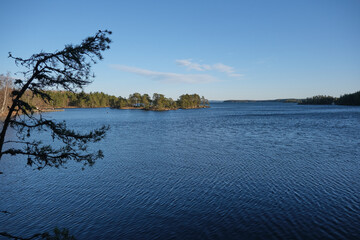 Lake Vaettern in Skaraborg in Vaestra Goetaland in Sweden