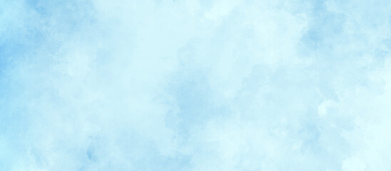 abstract painted clouds in sky in the winter morning, brush painted mottled blue background with vintage cloudy blue marbled textured,  blue watercolor splash stroke background, watercolor design.