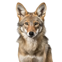 Coyote jackal isolated on the transparent background