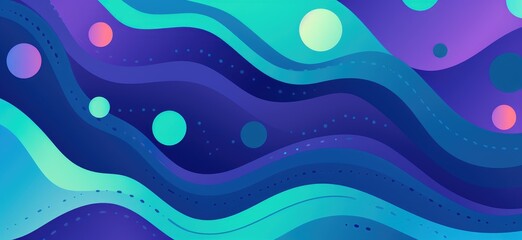 Fototapeta premium A blue and purple abstract background with circles