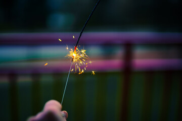 Sparklers during New Years Eve