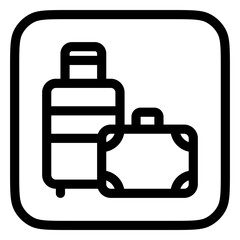 Editable baggage, luggage, suitcase vector icon. Part of a big icon set family. Perfect for web and app interfaces, presentations, infographics, etc