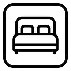 Editable double bed vector icon. Part of a big icon set family. Perfect for web and app interfaces, presentations, infographics, etc