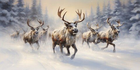 Running Reindeers