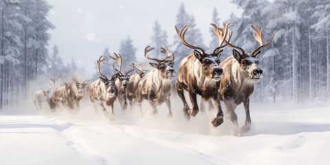 Running Reindeers