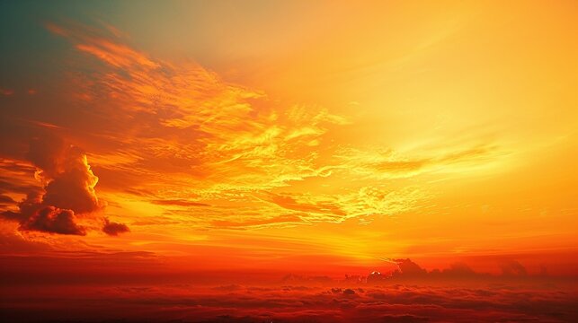 A sunrise-themed orange and yellow gradient background, providing a warm and welcoming ambiance for the designer's morning or wellness-related designs. [Orange background for the d