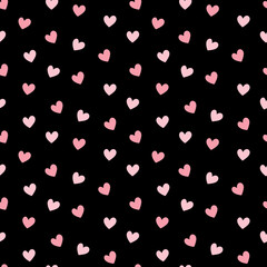Valentine Seamless Pattern Wallpaper - Heart valentines day doodle vector illustration background - Love valentine's digital wrapping paper - wedding dating anniversary wallpaper 