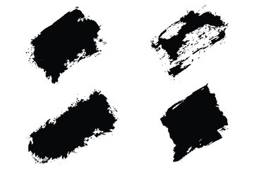 Colorful grungy paint brush, dirty brush effect, Rusty paint brush effect