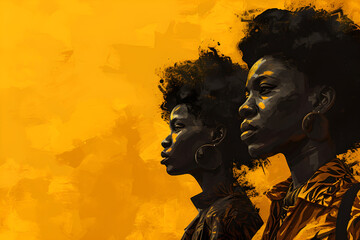 Banner for Black History Month celebration, with space for text,