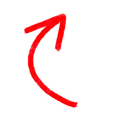 Red arrow pointer, arrow pointing line hand drawn icon