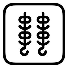 Editable bbq, shish kebab, satay vector icon. Part of a big icon set family. Perfect for web and app interfaces, presentations, infographics, etc