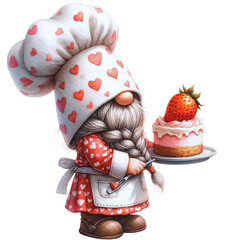 Watercolor Cute Baker Gnome | Valentine's Day Clipart
Adorable Valentine Gnome Baker | Whimsical Watercolor Art
Baking Gnome Illustration | Valentine's Day Culinary Clipart

