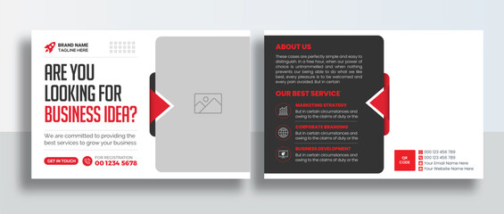 Corporate business postcard design template