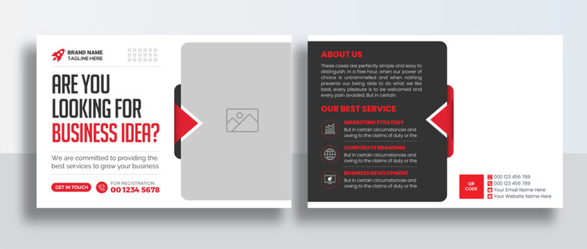 Corporate business postcard design template
