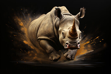 Rhino - obrazy, fototapety, plakaty