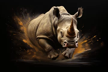 Zelfklevend Fotobehang Rhino © Annika