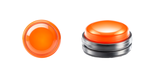 orange button isolate png