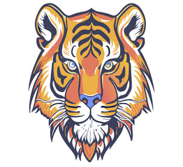 Naklejka premium Tiger head vector illustration