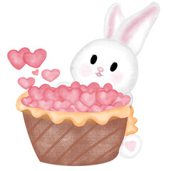 Rabbit with heart © Pichamon