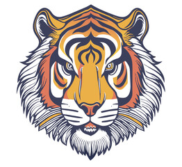 Tiger head vector illustration