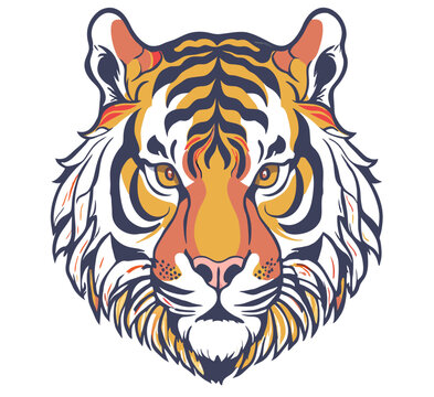 Tiger head vector illustration