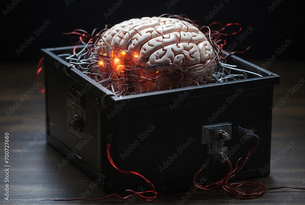 Wall mural brain in a box