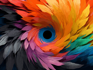Obraz premium background wallpaper with parrot feathers