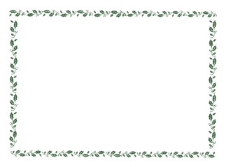 Vector frame with leaves, vector floral leaves for text and picture