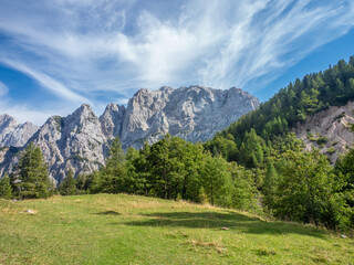 Fototapeta na wymiar The landscape in Alps, Slovenia