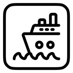 Editable cruise ship vector icon. Part of a big icon set family. Perfect for web and app interfaces, presentations, infographics, etc