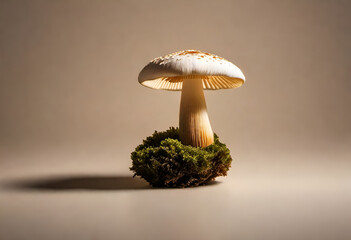 mushroom on minimal background