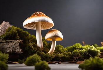 mushroom on minimal background