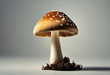 mushroom on minimal background