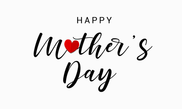 Happy Mother's Day. Mother's day vector banner on isolated background. Vector illustration for women's day, shop, discount, sale, flyer, decoration. Lettering style. EPS 10