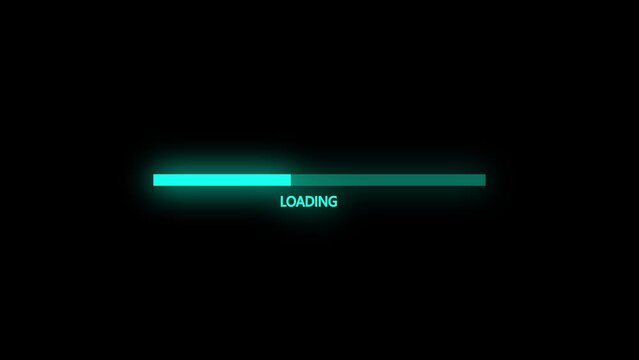 loading bar spinning load wheel.abstract beautiful loading icon , processing ,downloading , glowing ,colorful animation .