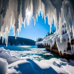 landscape with icicles