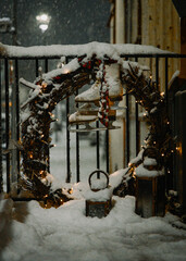Christmas time in Iceland, with a heavy snowfall and Christmas spirit. 