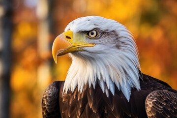 Obraz premium portrait of a eagle on a branch