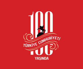 29 Ekim Cumhuriyet bayramı 100.yıl. Translation:29 october Republic Day Turkey 100th anniversary