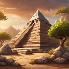 pyramid background illustration from a perspective point of view