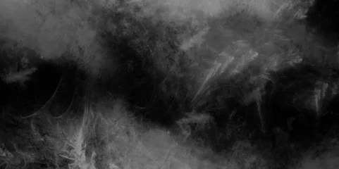 Foto auf Leinwand Smoky effect for photos and artworks. Smoke and powder overlay on black background. Dense Fluffy Puffs of White Smoke and Fog on black Background, Abstract Smoke Clouds, Movement Blurred out of focus. © An