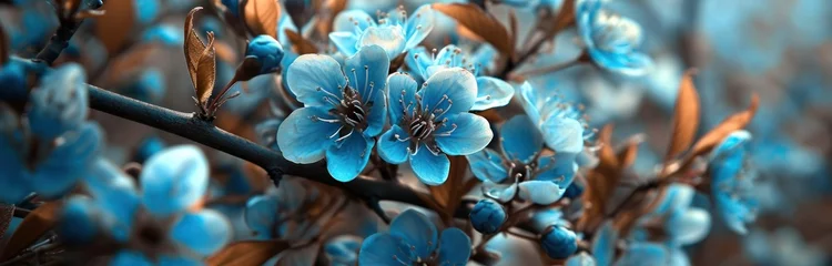  a blue flower with many blue flowers © olegganko