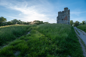 Donnington Castle Approach Path During a Summer Sunset, Newbury, England