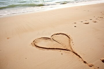 Fototapeta na wymiar Valentines day on the beach
