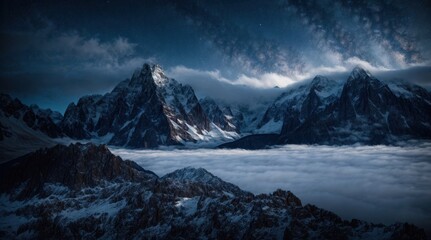 Obraz premium Snowy mountains